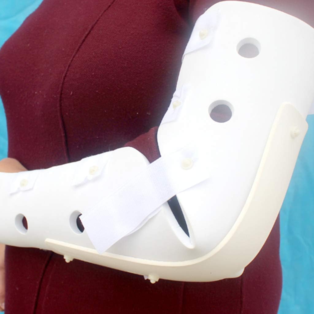 Tutore per Gomito Stabilizzatore per Gomito Bianco Stecca per Braccio Imbracatura per Spalla Immobilizzatore per Spalla Supporto Medico Traspirante per Le Braccia Ferite per Frattu, Left, Medium