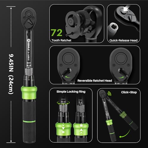 Image of 57Pcs 1 /4 inch Drive Small Torque Wrench and Srewdriver Set-20-260In.Lb