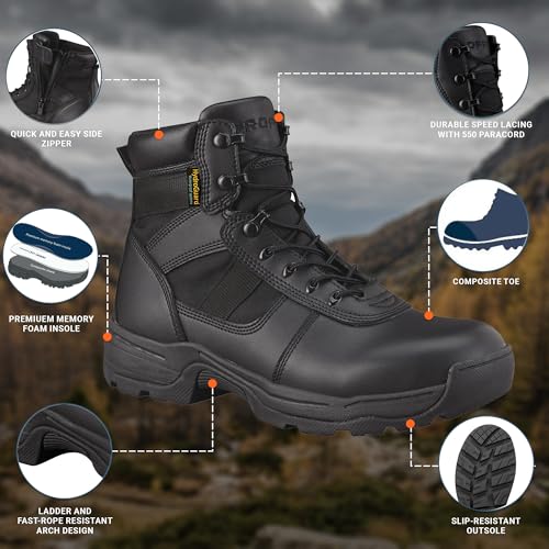 Propper Men's Series 100 6" Side Zip Boot Waterproof Comp Toe Military and Tactical4