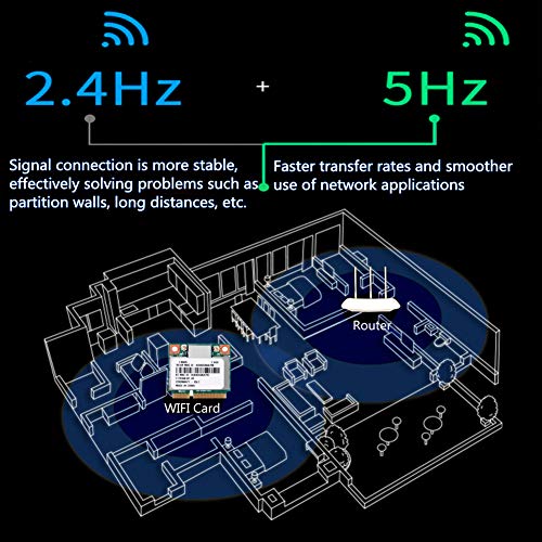 Tarjeta de red WiFi Atheros AR9462 AR5B22 Mini PCI-E Tarjeta de red inalámbrica 802.11N Tarjeta de red inalámbrica Bluetooth 4.0 2.4 y 5Ghz