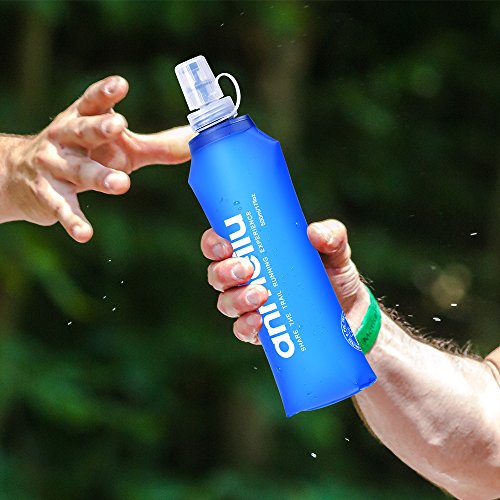 Andoer Garrafa de água de hidratação de 250ml / 500ml TPU para esportes ao ar livre para água