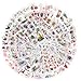 90 Blatt Scrapbooking Sticker Aufkleber in verschiedene Muster Pflanzen Aufkleber Blumen Sticker Katzen Tiere Scrapbook für Notizbuch Tagebuch Fotoalbum Kalender Scrapbook Fotoalbum DIY Dekoration