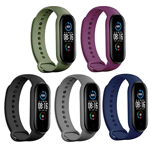 Baaletc Bands for Mi Band 5 Strap/Amazfit Band 5 Strap Replacement Wristband Xiaomi Mi Band 5 Accessories Watch Band for Men Women Xiaomi 5 Wrist Band