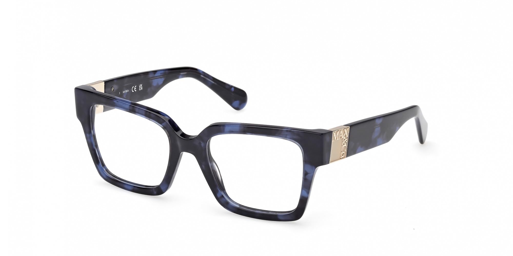Max&Co. Damen Brille mit Sehstärke Rechteckig | Gefertigt aus Azetat, optional mit Sonnenbrillentönung oder Blaulichtfilter, inklusive Brillenetui