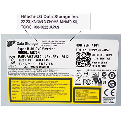 LG Electronics DVDRW DVD-RAM Drive Internal Optical Drives GH24NSC0 Black - Thumbnail 6
