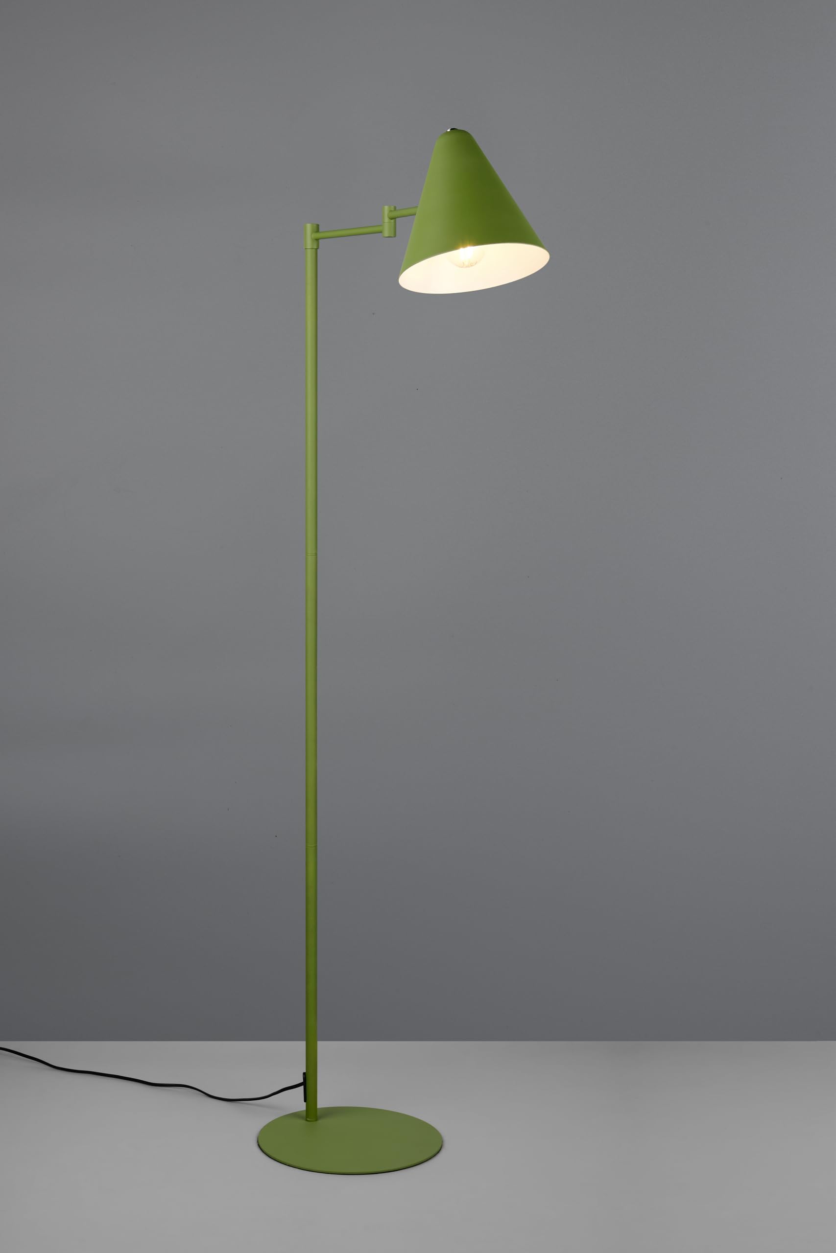 Trio Leuchten Stehleuchte Cosima 463900115, Metall Grün, exklusive 1x E14, flexibles Gelenk