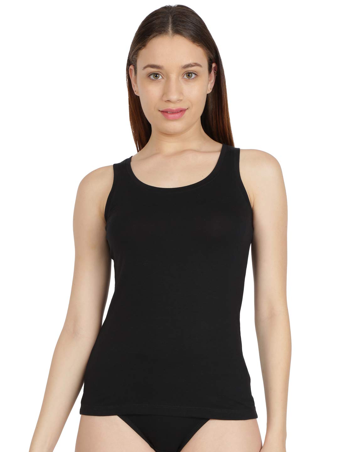 ATTWACT Women's Cotton & Elastane Slip, 4XL Black-picture-10