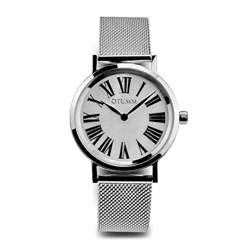 Otumm Mesh Señora Calendario Romano Acero 36mm Señora Mesh Reloj