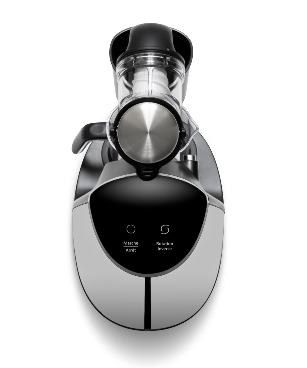 riviera&bar Extracteur de Jus - Horizontal, Vis Céramique à Extraction Lente 70 trs/mn - 200W, Jus et Sorbets - Bec Anti-goutte, Rotation Inverse - Noir