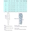 Women's Athletic Pants Ultra Soft High Waist Squat Proof Printed Capri Legging with Pockets(M, Blue Print)