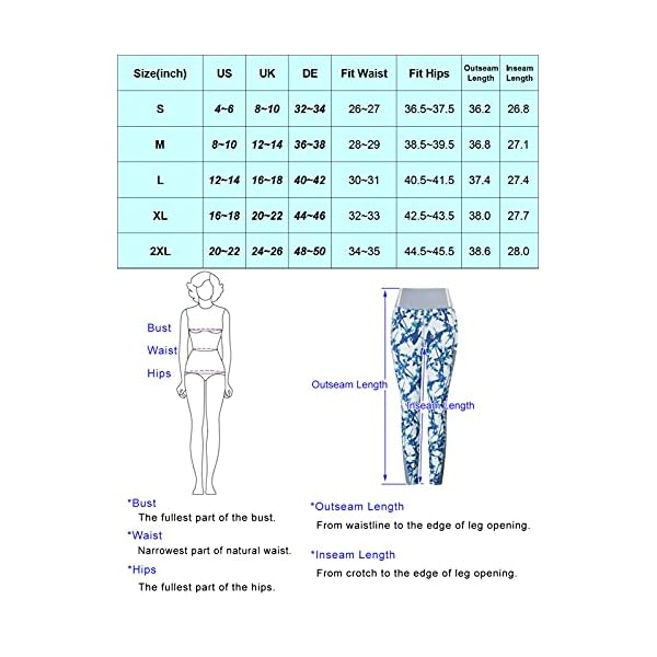 Women's Athletic Pants Ultra Soft High Waist Squat Proof Printed Capri Legging with Pockets(M, Blue Print)