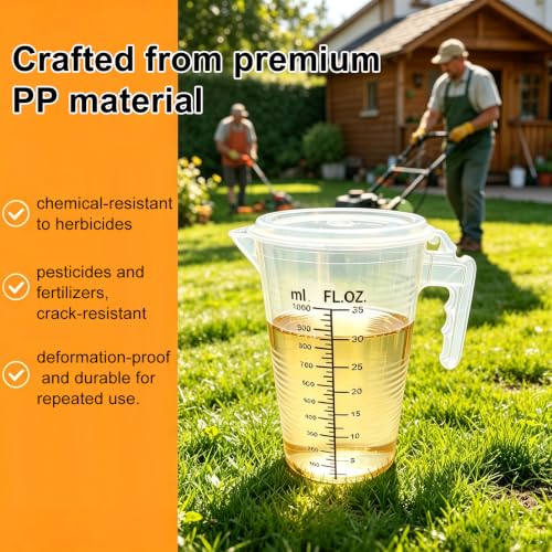 Vaso medidor de herbicida plástico 35oz con mango miniatura 6