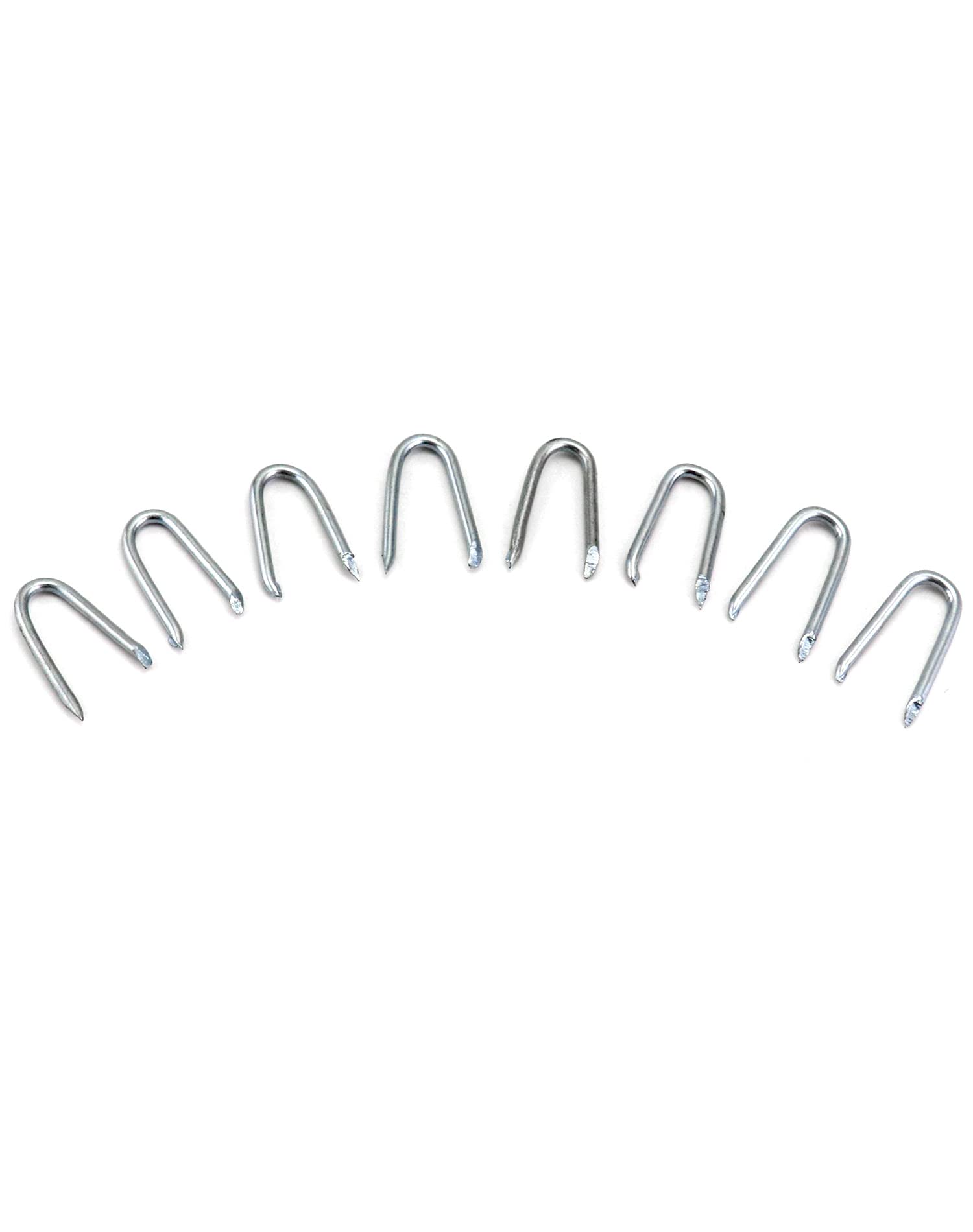 AccEncyc Lot De 200 Agrafes En Acier En Forme De U Pour Clôture, Treillis Métallique De 2,3 Mm