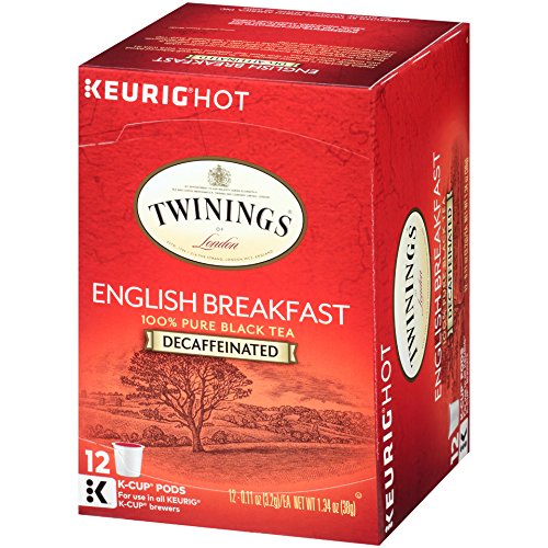 Twinings Decaf English Breakfast Tea K-Cup Pods For Keurig, Naturally Decaffeinated Black Tea, Smooth, Flavourful, Robust, 12 Count (Pack Of 6) #TOP6
