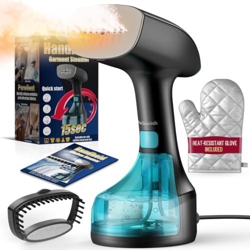 Steamer for Clothes - 1900W Strong Penetrating Steam & Fast Wrinkle Remover Portable Handheld Garment Steamer 3 Steam Settings Fabric Brush & 300ml Big Capacity Clothes Steamer Iron for Home Travel