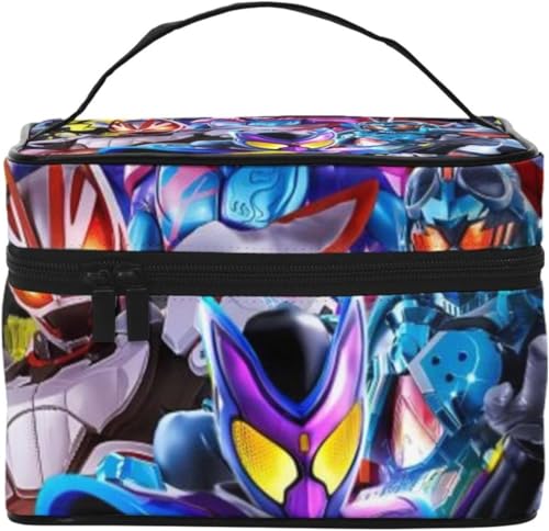 Zateem 化粧ポーチ メイクポーチ 小物入れ トラベルポーチ メイクボックス 人気 仮面ライダー コスメ収納 旅行グッズ 小物入れ 洗面用具入れ 大容量 メイクポーチ 多機能 ポーチ レディース 軽量 出張 旅行 化粧バッグ ポーチ 持ち運び便利 収納