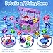 VGOFUN Diving Gems Pool Toys,10 Pcs Colorful Diamond with Treasure Chest Pirate Box Kids Swim Toys Acrylic Underwater Gemstone for Boys Girls Bath Toys Swimming Training Gift Water Pool Games