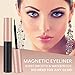 Updated 3 D Magnetic Eyelashes And Eyeliner Set- 2 Tubes of Magnetic Eyeliner & 5 Pairs Magnetic Eyelashes Kit-With Natural Look & Reusable False lashes -No Glue Need