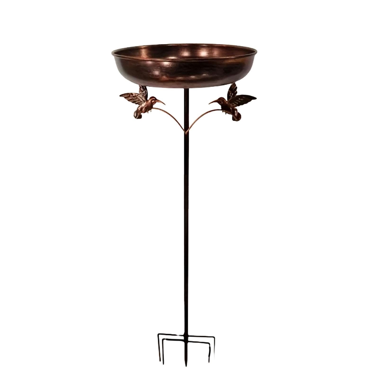 Comedero para pájaros, bebedero para pájaros de jardín, resistente y desmontable con estaca de metal para exteriores, jardín y patio.