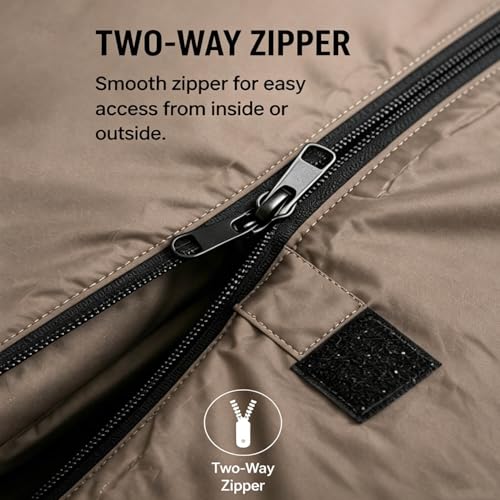 Bolsa de dormir ultraligera compacta, envolvente, para mochila, impermeable con saco de compresión, ideal para camping, viajando y senderismo, temperatura 0 a 15 °C miniatura 6