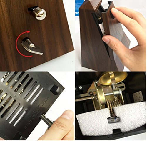 Landtom® Métronome mécanique Clic Audible et Bell Bague Pyramide Style pour guitare/basse/Piano/violon - Les Beatles, Paul McCartney, John Lennon, RIngo Starr, George Harrison Landtom® Métronome mécanique Clic Audible et Bell Bague Pyramide Style pour guitare/basse/Piano/violon – Image 5