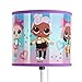 Idea Nuova LOL Surprise Kids Stick Table Lamp,Pull Chain On/Off with Themed Printed Decorative Shade, Bedroom & Playroom Lighting