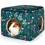 Hedgeink Meerschweinchen Haus 2 eingange – Waschbares Kaninchenbett & Kuschelhöhle – Versteck...