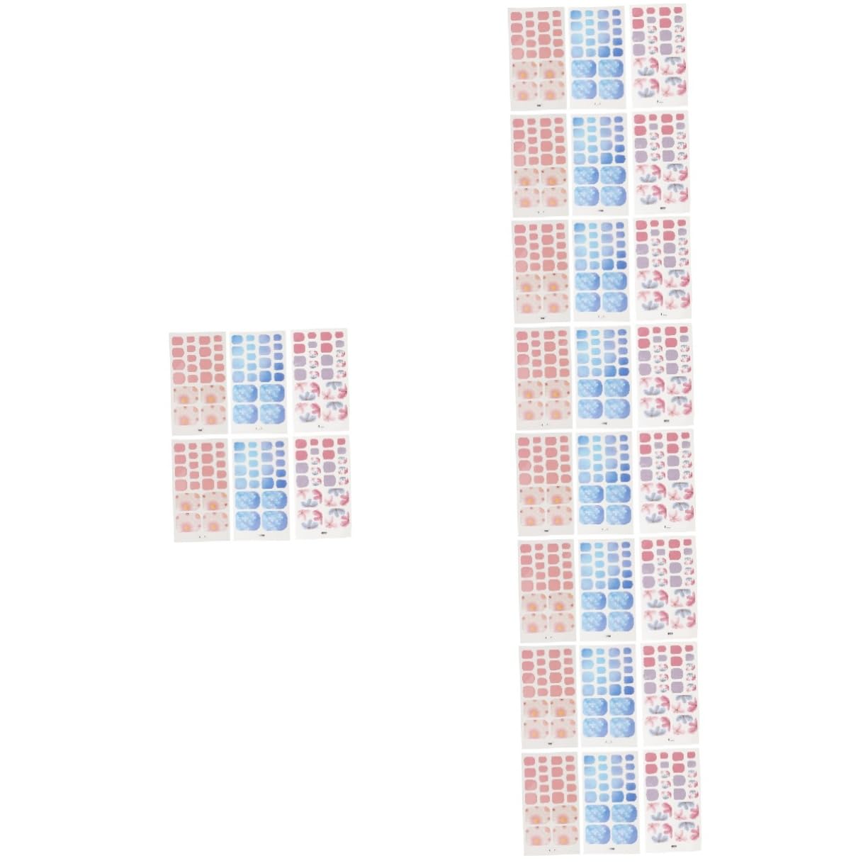 Beaupretty 30 Hojas De Pegatinas Para Uñas De Los Pies Gel De Esmalte De Uñas Puntas De Uñas Postizas Pegatinas De Manicura Francesa Pegatinas Para Uñas De Los Pies Pegatinas De Verano