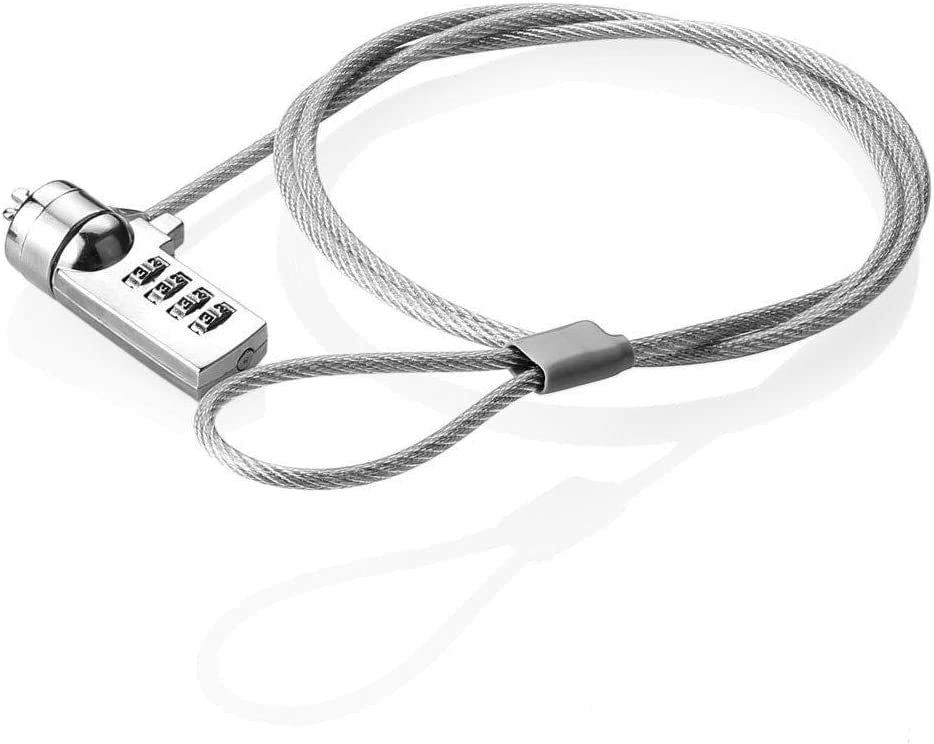 ET- Laptop Lock Hardware Security Cable Lock 4 Ft Anti Theft Combination Lock Kit For Laptop Notebook Computer Dell HP Lenov.o etc,