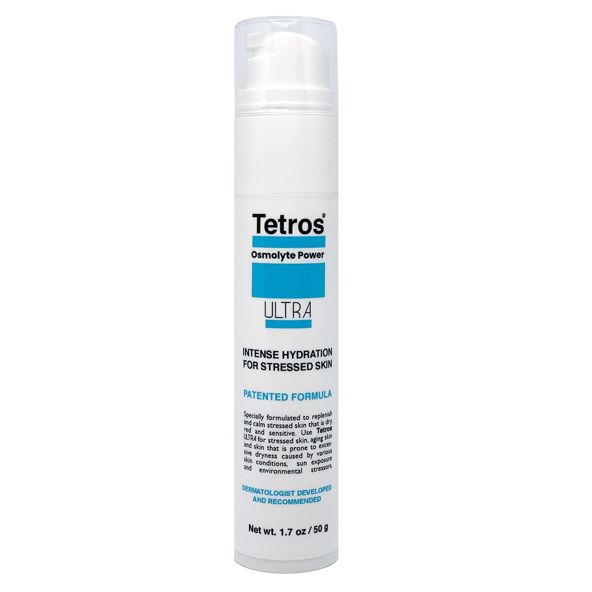 Tetros ULTRA Intense Hydration for Stressed Skin, Patented Formula, Dermatologist Developed and Recommended