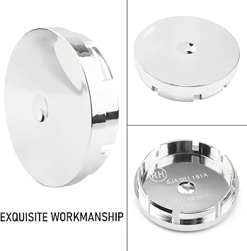 RTrhinotuning 55.5mm Wheel Center Caps Compatible with Fabia Citigo Lada Vesta 5JA 601 151A, OD: 2.19(55.5 mm) ID: 2.01(51 mm) Chrome Rim Caps