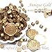50pcs Antique Gold Wax Seal Stickers, Andotopee Initial Alphabet L Envelope Seal Stickers, Self-Adhesive Letter Stickers Pre-made from Real Sealing Wax, Great for Wedding Invitation, Gift Wrapping (L)