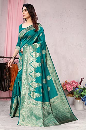 Image of MIRCHI FASHION Women Saree | Jacquard Banarasi Silk Woven Ethnic Motif Office Wear Sari