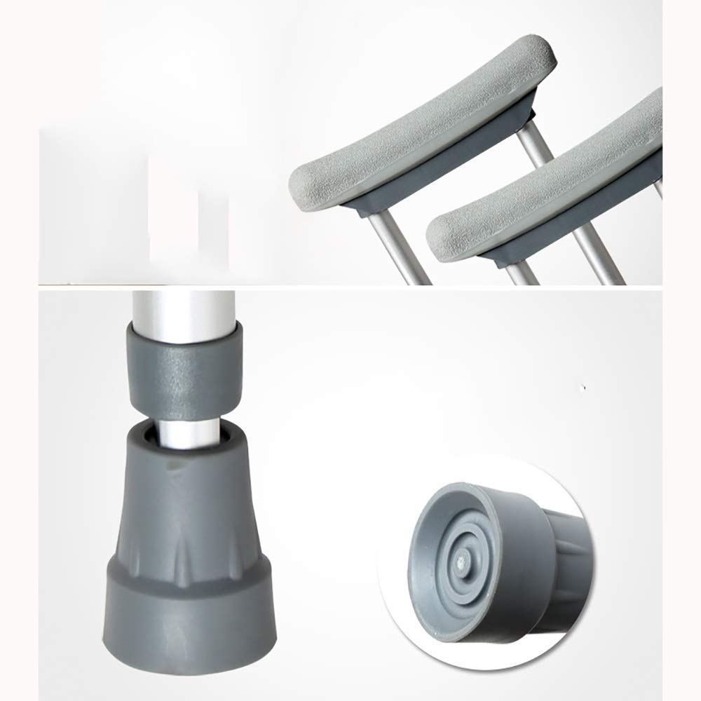 Muletas para antebrazo, bastón para caminar Plegable Altura ajustable Antideslizante Muleta para axilas con cómoda almohadilla para axilas Bastón para caminar de aleación de aluminio para niños
