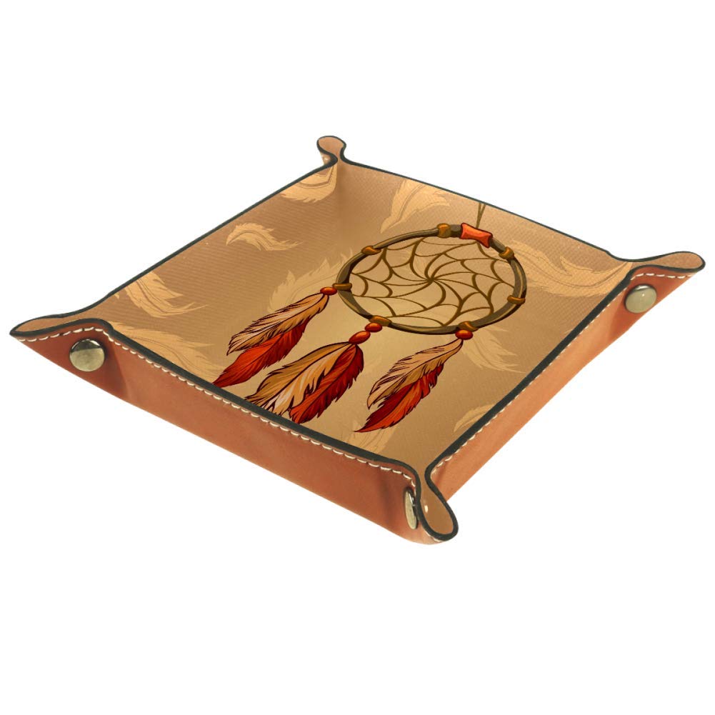 DragonSwordlinsu Dream Catcher And Feather Storage Box Cube Basket Bins Containers for Office Home