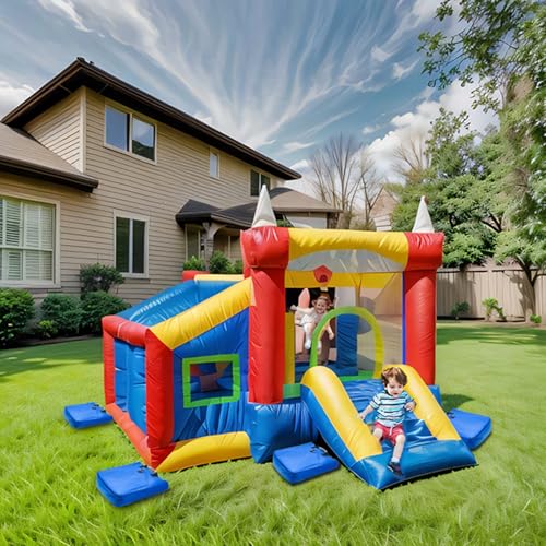 Vinyl SandBags with Handle, Bounce House Sand Bags, Suitable for Fixed Inflatable Trampolines, Inflatable Water Slide, Canopies and Tents(Each Weight Capacity 55 Pound, 4 Pack, Blue) - Image 3