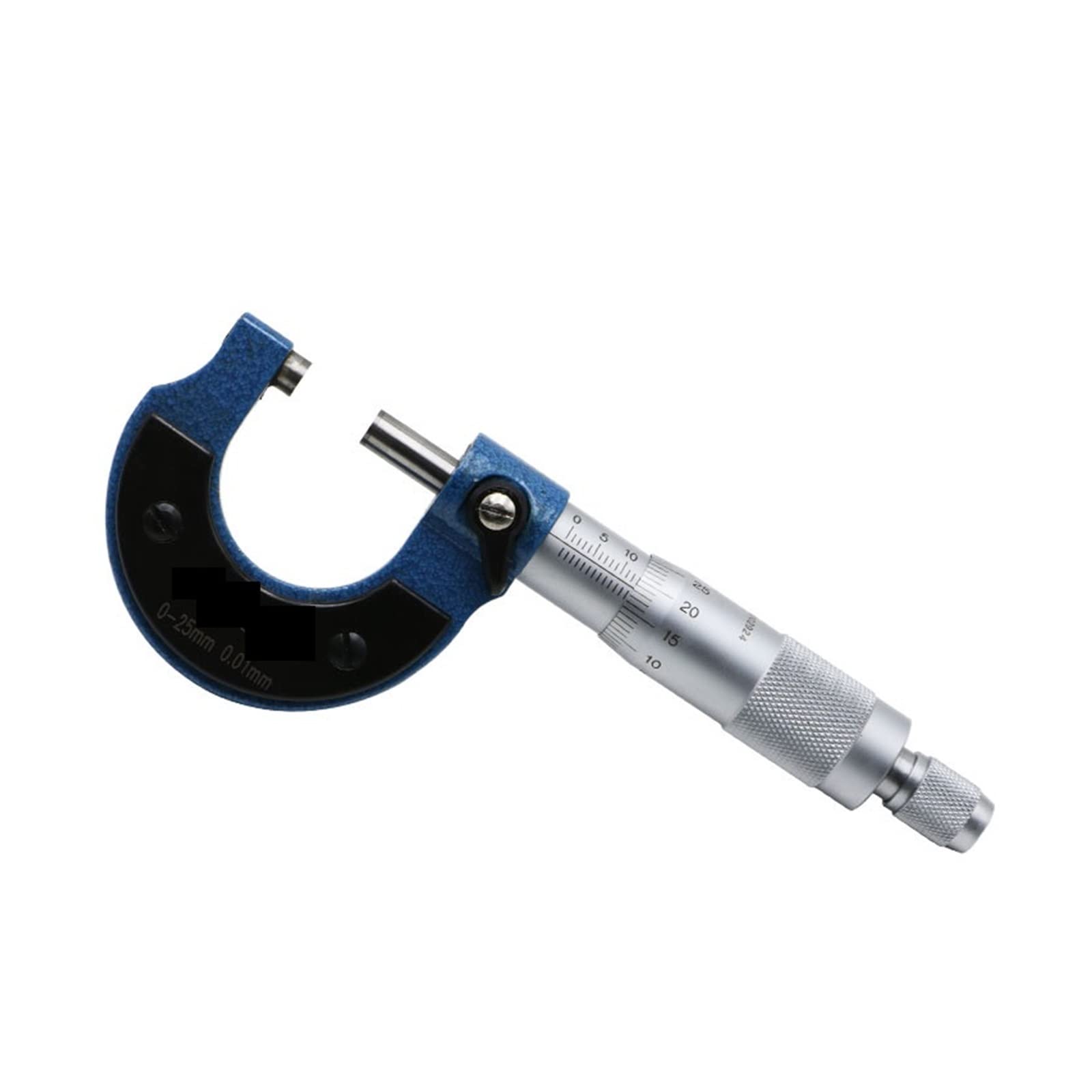 Micrometer, 0-25mm 0.01mm Outside Micrometer Carbide Tipped Metric Gauge Precision Machinist Tools