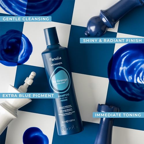 Fanola Wonder No Orange Shampoo, Neutralizing Orange Highlights Shampoo for Blonde and Light Brown Hair with Immediate Toning Action, SLS/SLES Free and Vegan, 350ml - Image 4