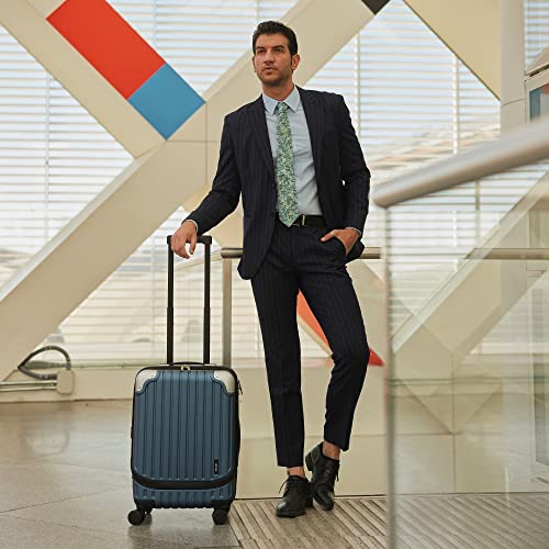 Level8 Grace Carry On Luggage, 20” Hardside Suitcase, Abs+Pc Harshell Spinner Luggage With Tsa Lock, Spinner Wheels - Blue, 20-Inch Carry-On #TOP1