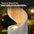 40" Outdoor Water Fountain with LED Light, S-Shaped Modern Curved Outdoor Fountain, Spiral Column Fountain, Decorative Waterfall Feature with Flat Top Plant Display for Garden, Patio Decor