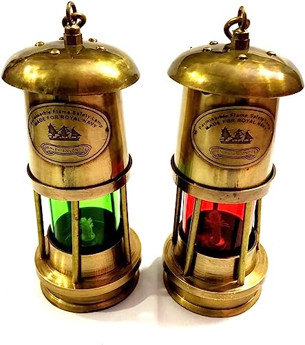 6Inch Nautical Maritime Brass Minor Oil Lamp - Antique Brass