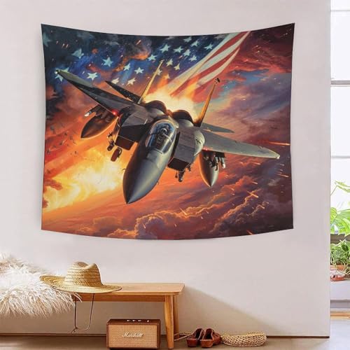 Tapisserie murale avions de chasse 3D pour habiller un grand mur vide de salon ou chambre