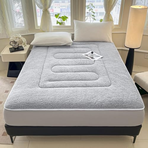 LDLCYCN Greya,180 * 200cmKING, Engrosar Protector De Colchón Tamaño Rey Reina Cubierta De Colchón Caliente Envoltura Completa Antideslizante Cubierta Protectora De Cama con Bolsillo Profundo De 12'