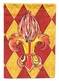 Caroline's Treasures 8499GF Peppers Fleur de lis Garden Flag Mailbox Flag Decorative Yard Flag Banner Outside Patio Artwork Yard Flower Beds, Garden Size, Multicolor