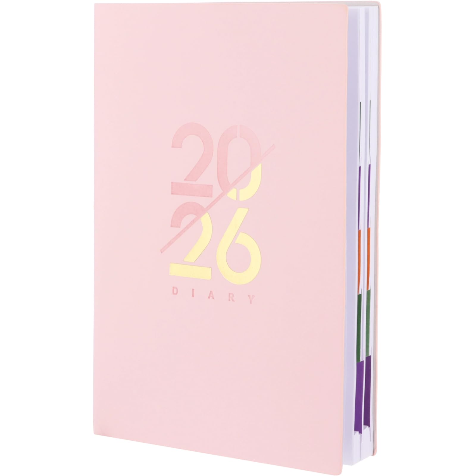 Agenda diaria 2026, cuaderno de gestión del tiempo, tamaño A5, tapa dura, cuaderno de gestión del tiempo, 324 páginas con mensuales, calendario y marcapáginas, ideal para planificación anual