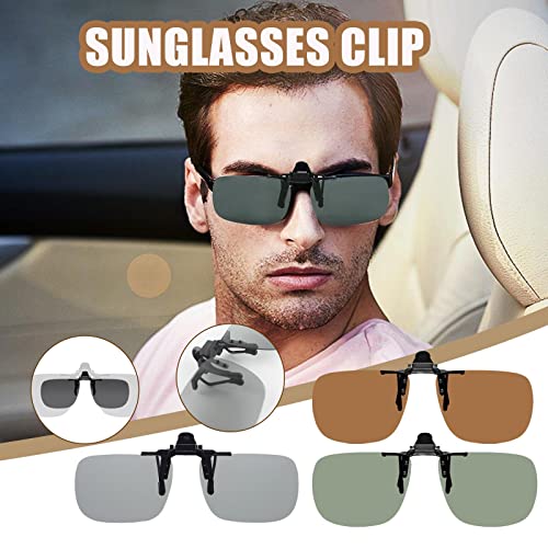 TPALPKT Clip-On Sunglasses Rimless Flip Up Driving Glasses Night Vision Polarized Glasses for Women Men2