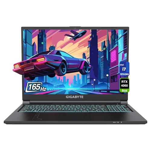 GIGABYTE G6 Series Gaming Laptop, Intel i7-13620H, 16GB DRR5 RAM, 2TB PCIe SSD, 16" WUXGA (1920x1200) 165Hz Display, Nvidia G-Force RTX 4060, tastiera numerica retroilluminata RGB, W11 Home, nero