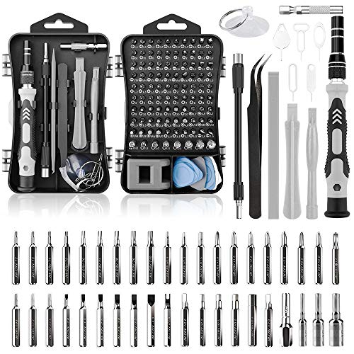 Ensemble de tournevis de précision, 122 in 1 Kit d'outils de réparation de bricolage d'accessoires pour téléphone Ordinateur PC Montres pour ordinateur portable Lunettes et appareils électroniques