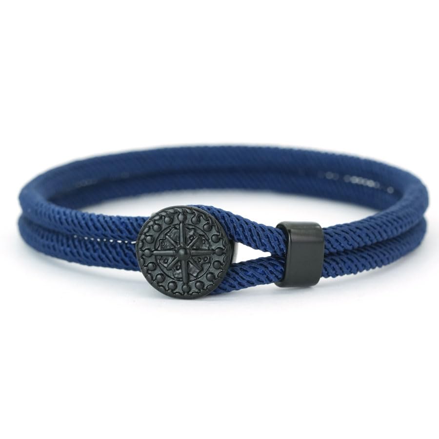 Pulsera para hombre con diseño de brújula color Navy miniatura 1