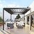 Domi Outdoor Louvered Pergola 10x16FT with Adjustable Steel Roof, Outdoor Aluminum Frame Rainproof Pergola for Backyard, Garden and Lawn,Brown